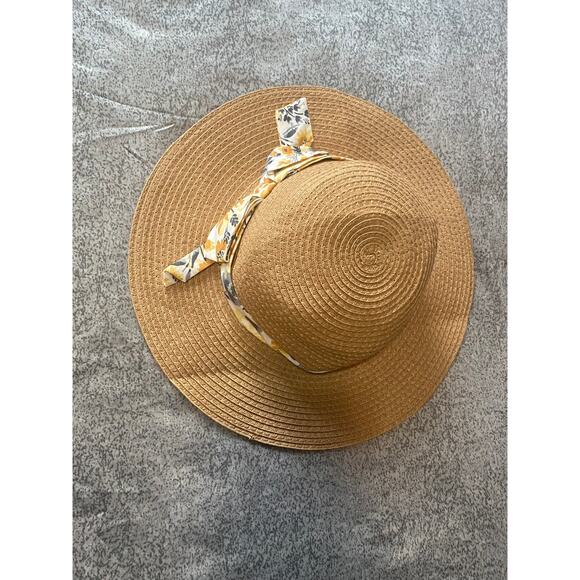 Sun Hat with Floral Ribbon - Picture 4 of 6